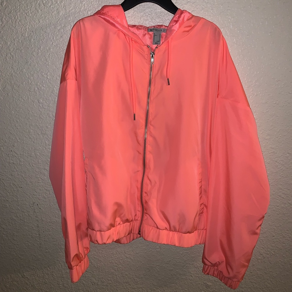 Hot pink wind breaker
